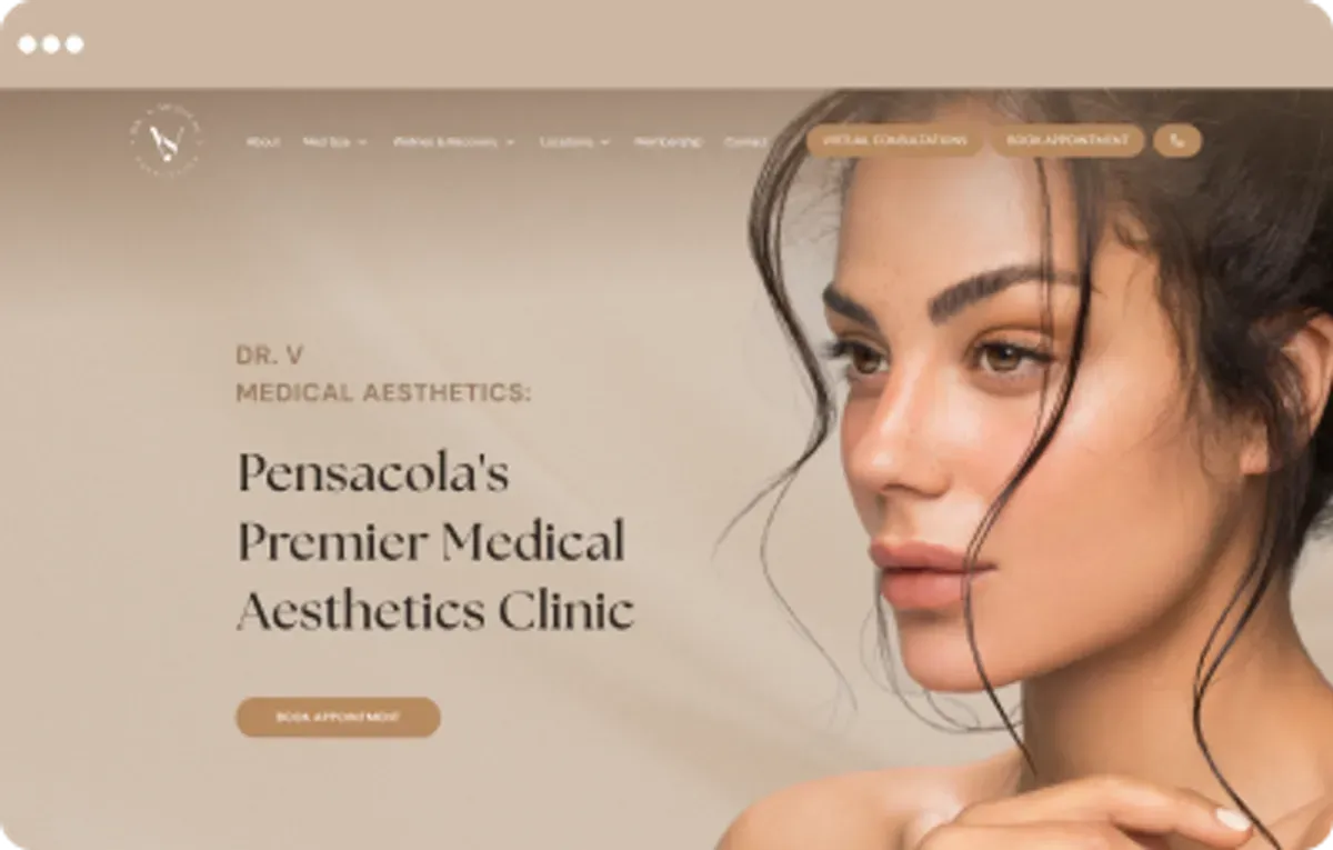 Premier Medical Aesthetics — website design by MDCNY